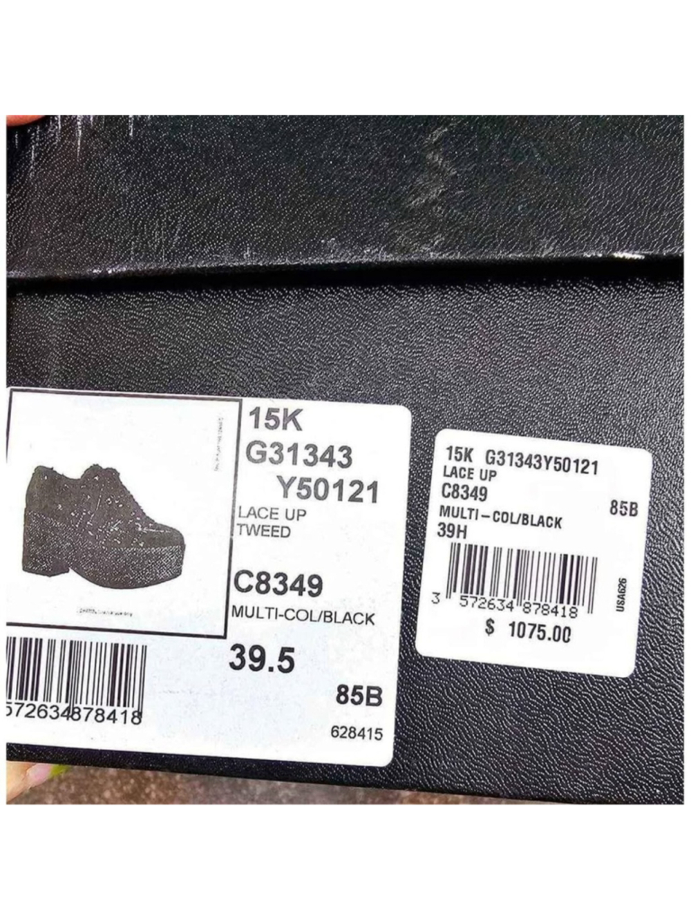 Chanel Tweed Platform Shoes Size 39.5 - Picture 10 of 10